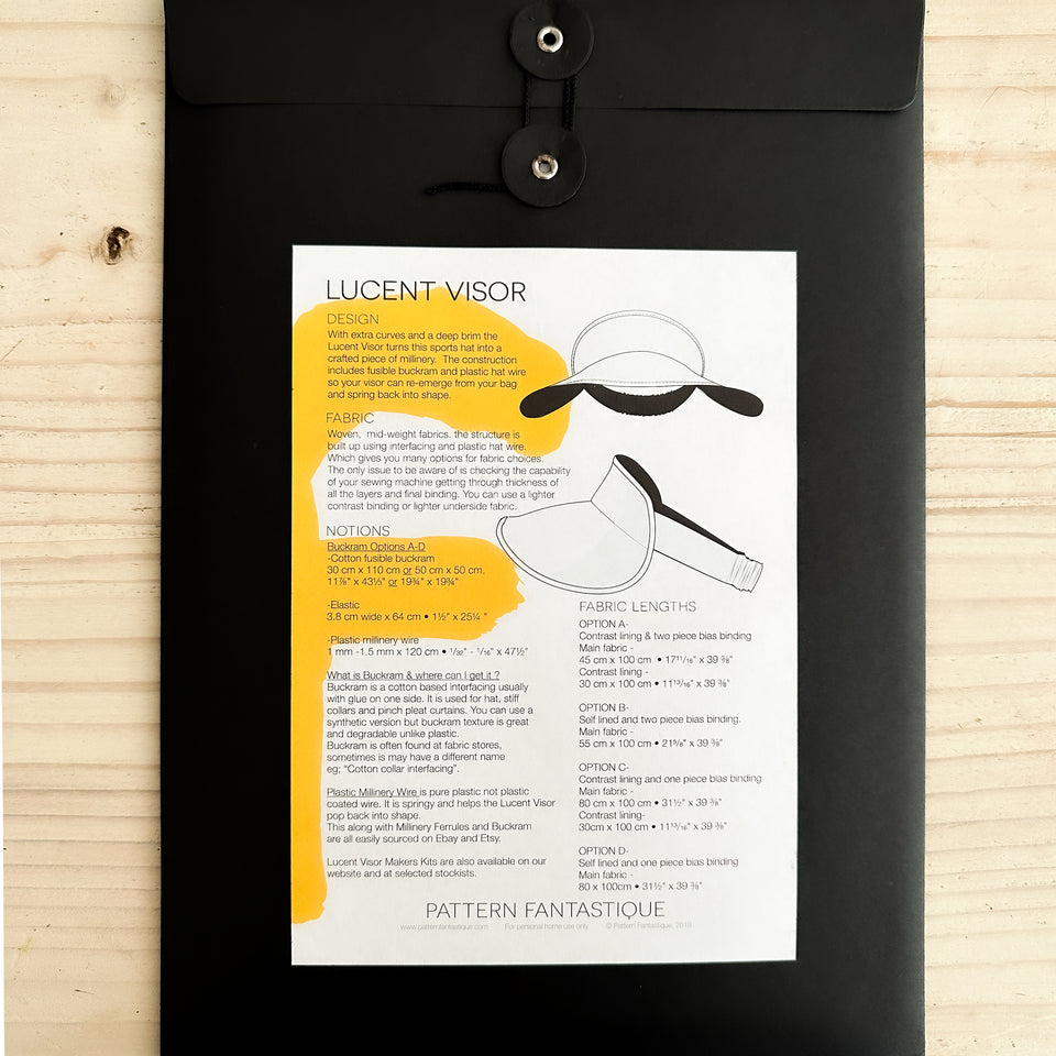 Lucent Visor - Sewing Pattern Print & PDF