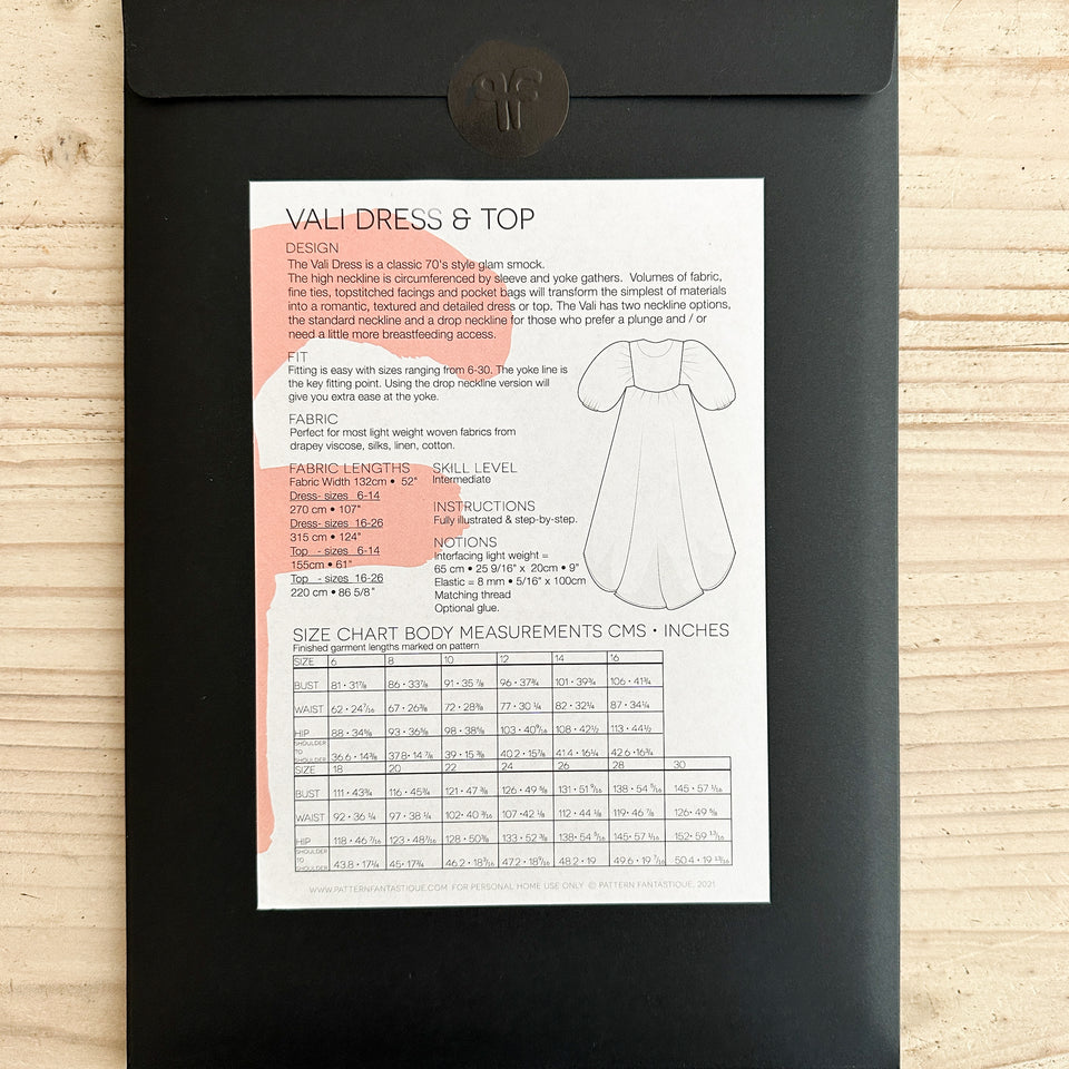 Vali Dress & Top -Sewing Pattern Print & PDF